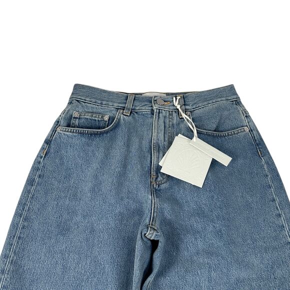 LouLou Studio Samur Jeans Women’s 26 Blue Denim Cotton Straight Leg NWT New - Picture 3 of 12